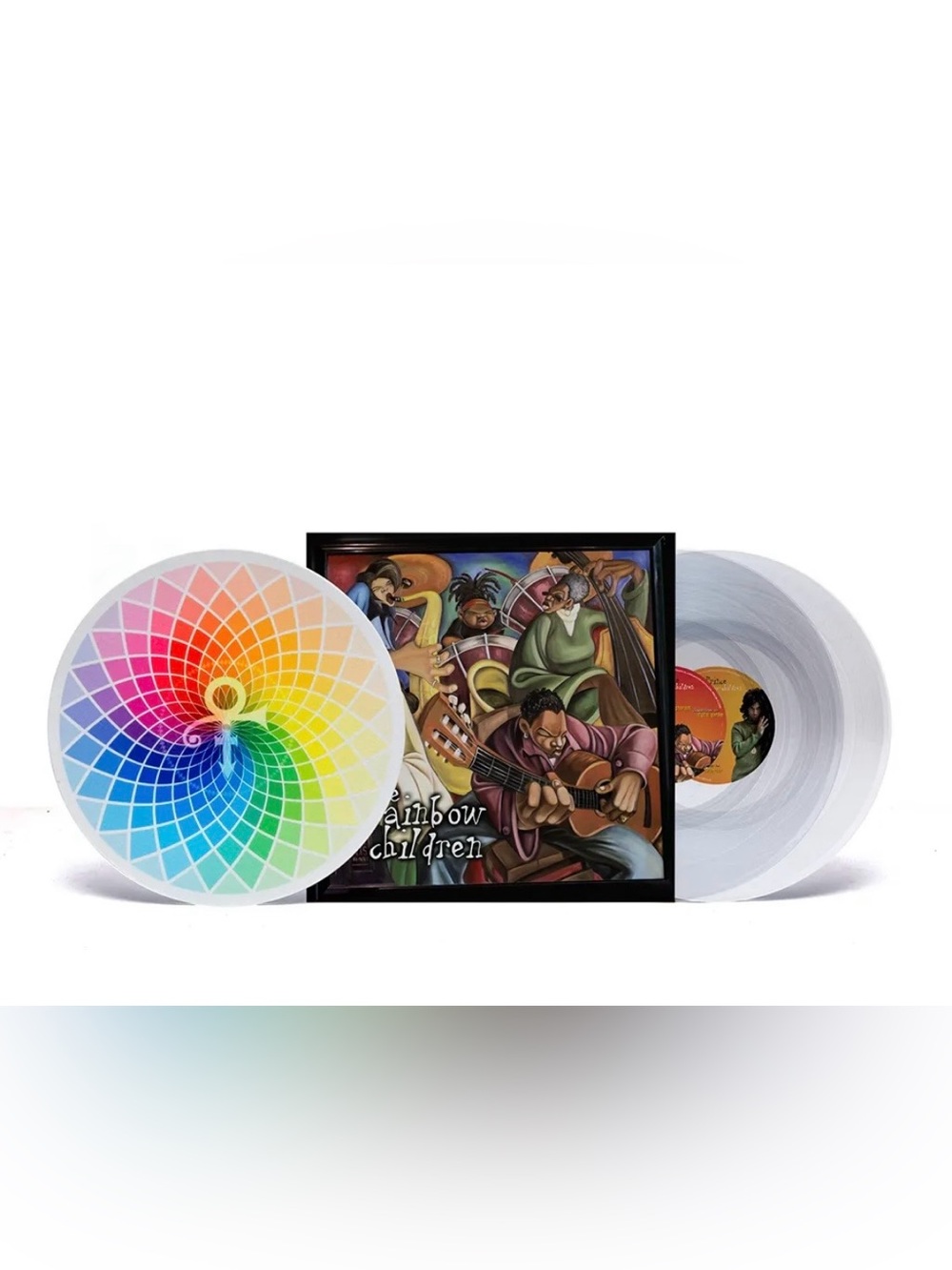 Prince – The Rainbow Children 2LP Crystal Clear Vinyl + Rainbow Slipmat Limited.